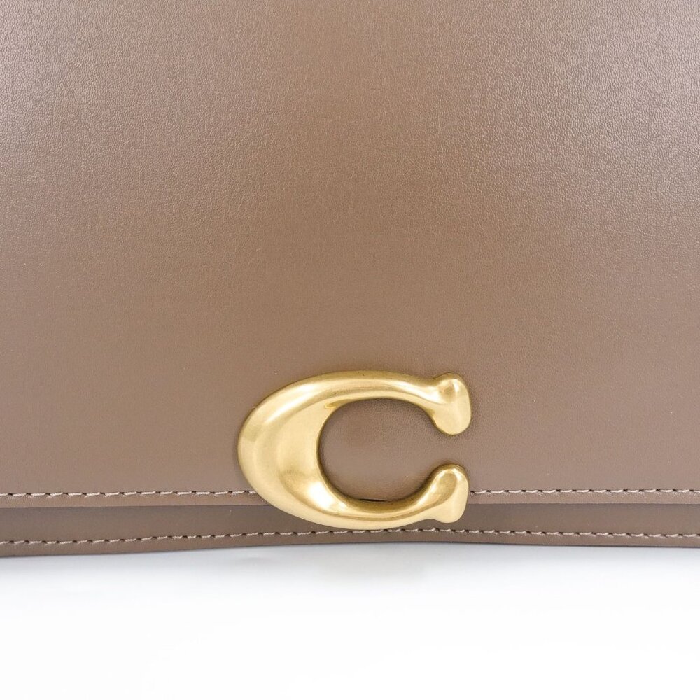 Coach Bandit Leather Shoulder Bag Dark Stone Gray OS - Picture 7 of 12